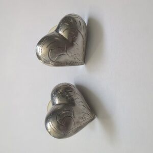 Vintage Sterling Silver Etched Earrings